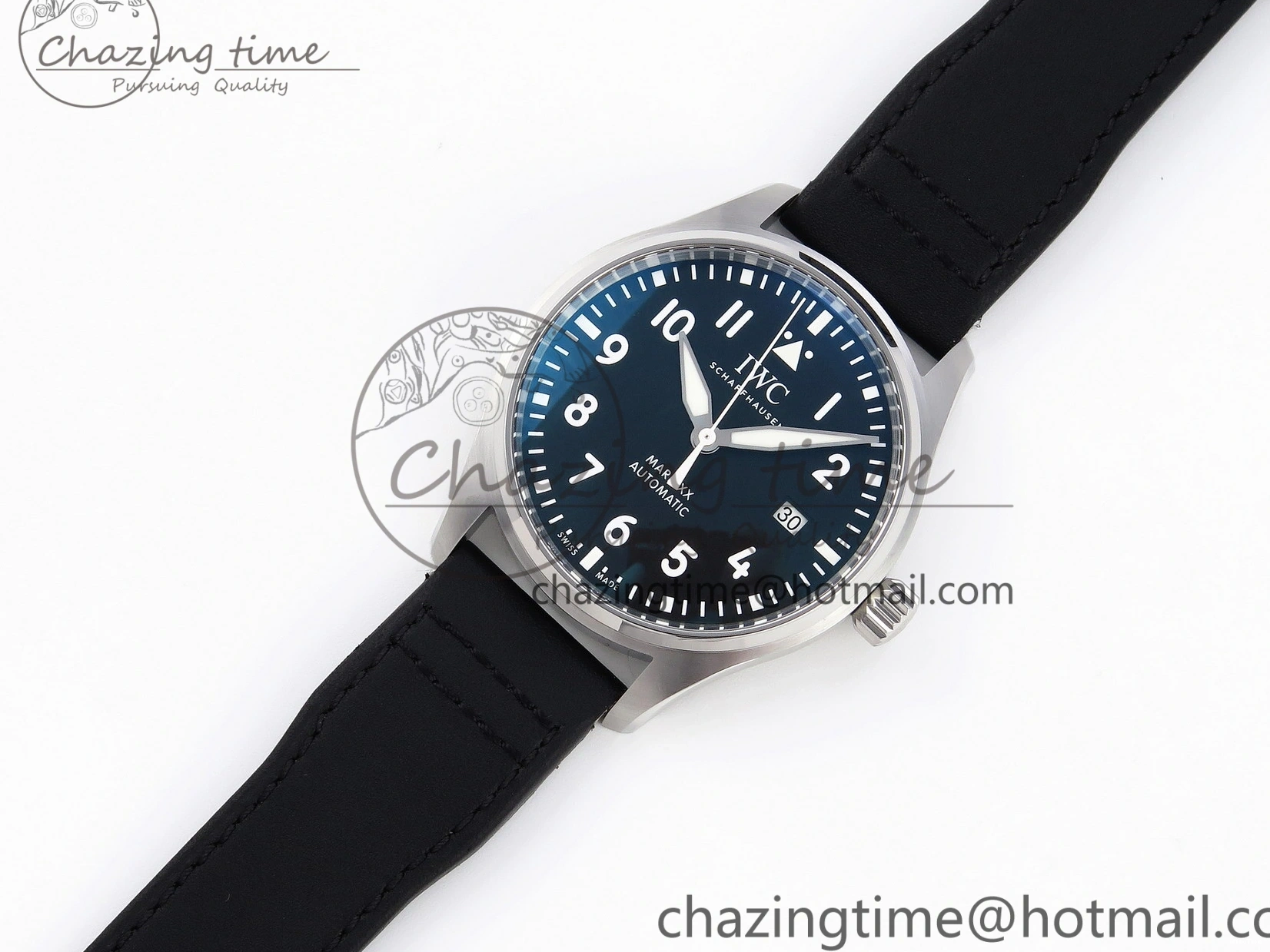MIROTIME 0329 Pilot Mark XX IW328201 ZF 1:1 Best Edition Black Dial on Black Leather Strap A Affordable 7028